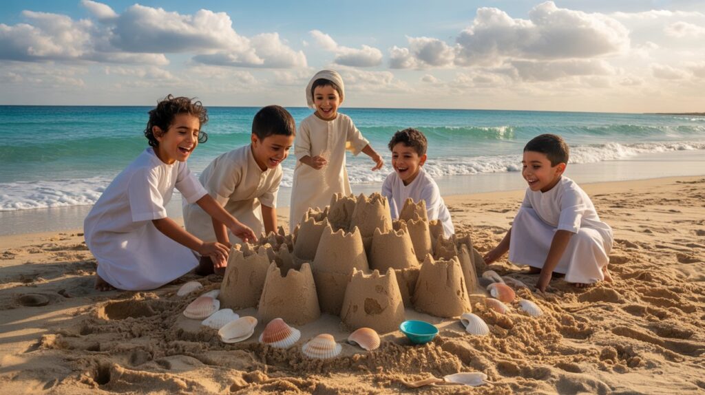 على الشاطئ