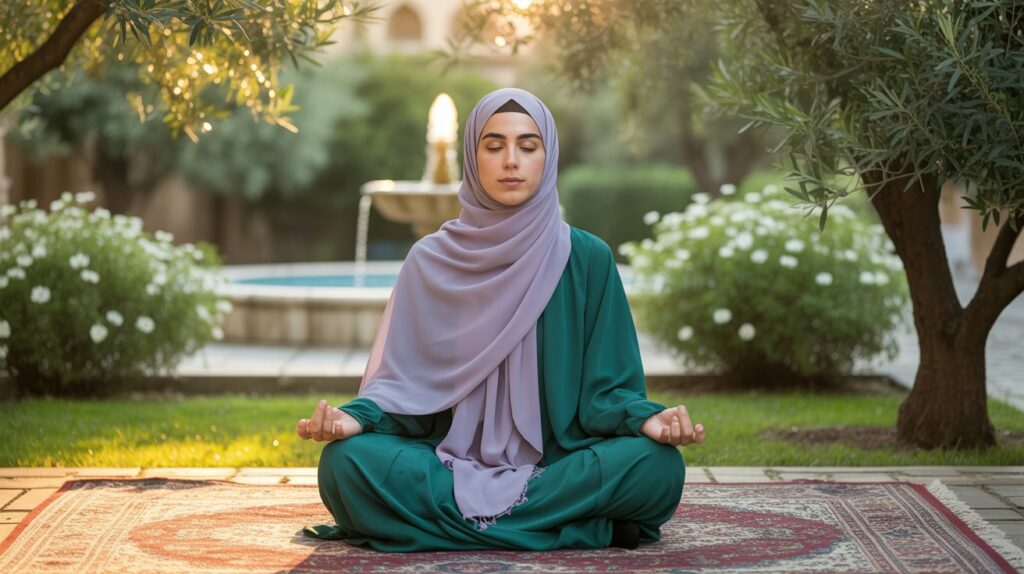 امرأة حامل تمارس التنفس امرأة حامل تمارس التنفس